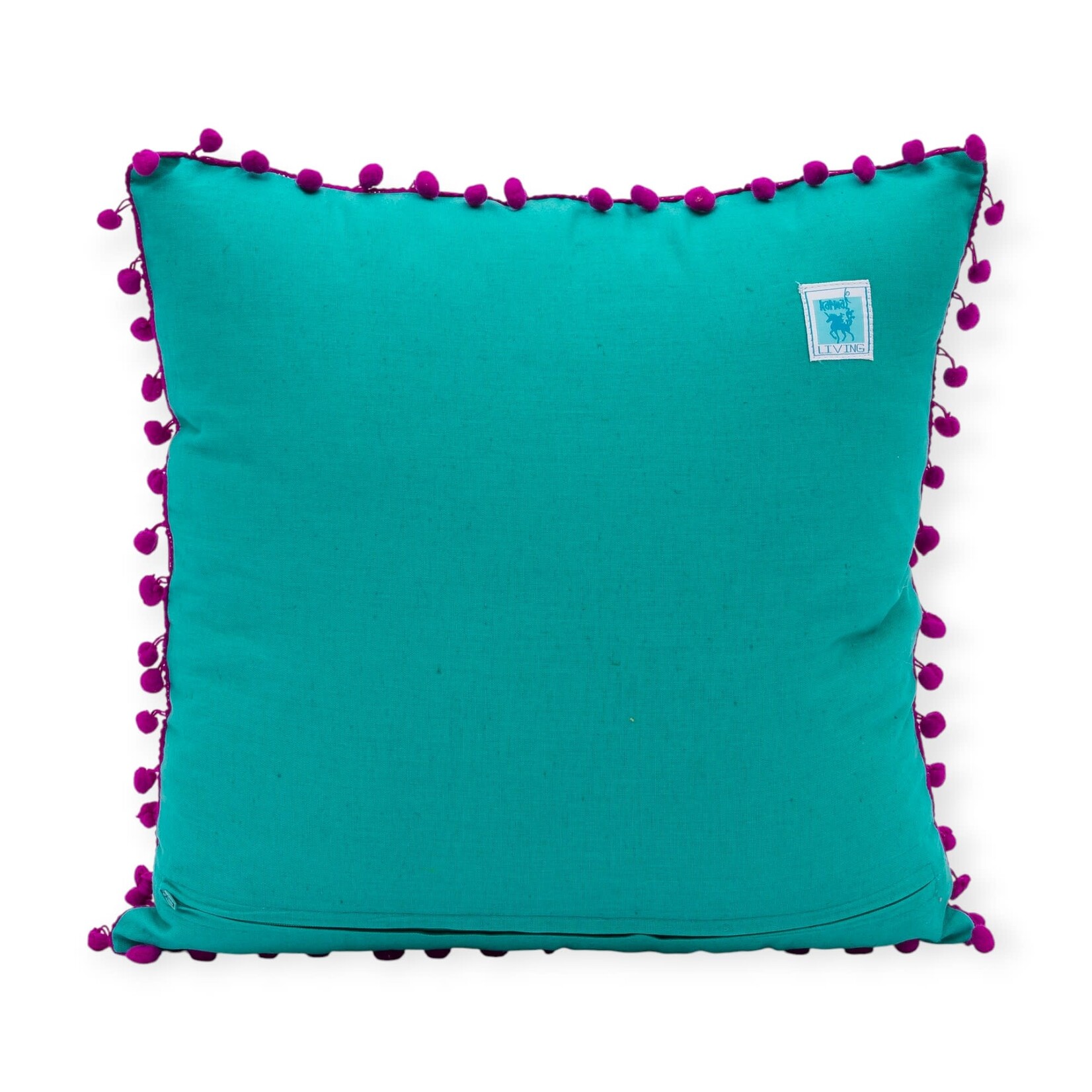Karma Living Cat Floral Bowtie Pillow