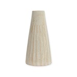 Global Goods Partners Ceramic Stripe Vase Cream Speckle