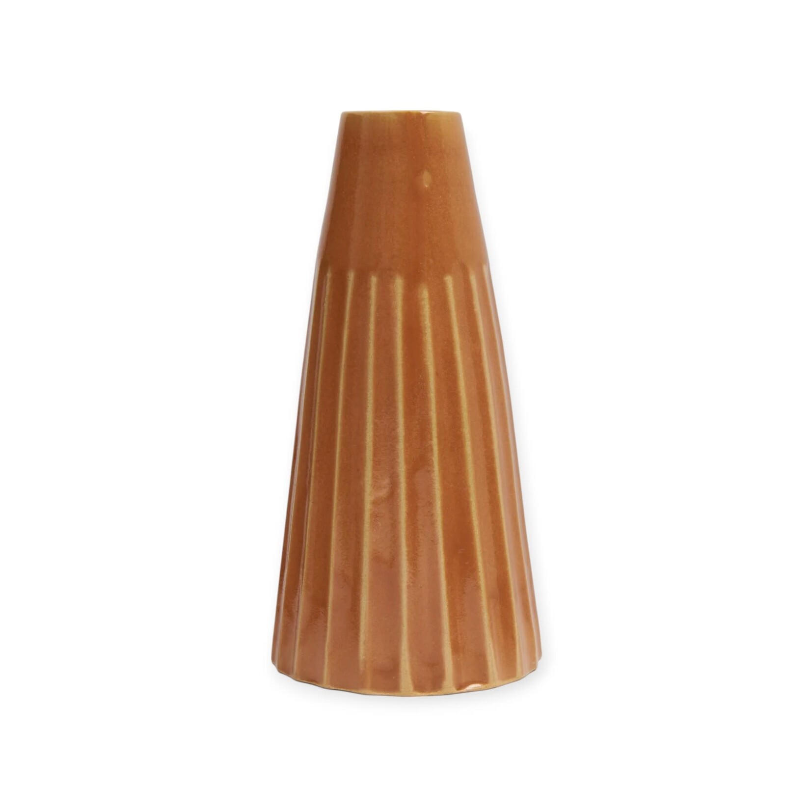 Global Goods Partners Ceramic Stripe Vase Terracotta