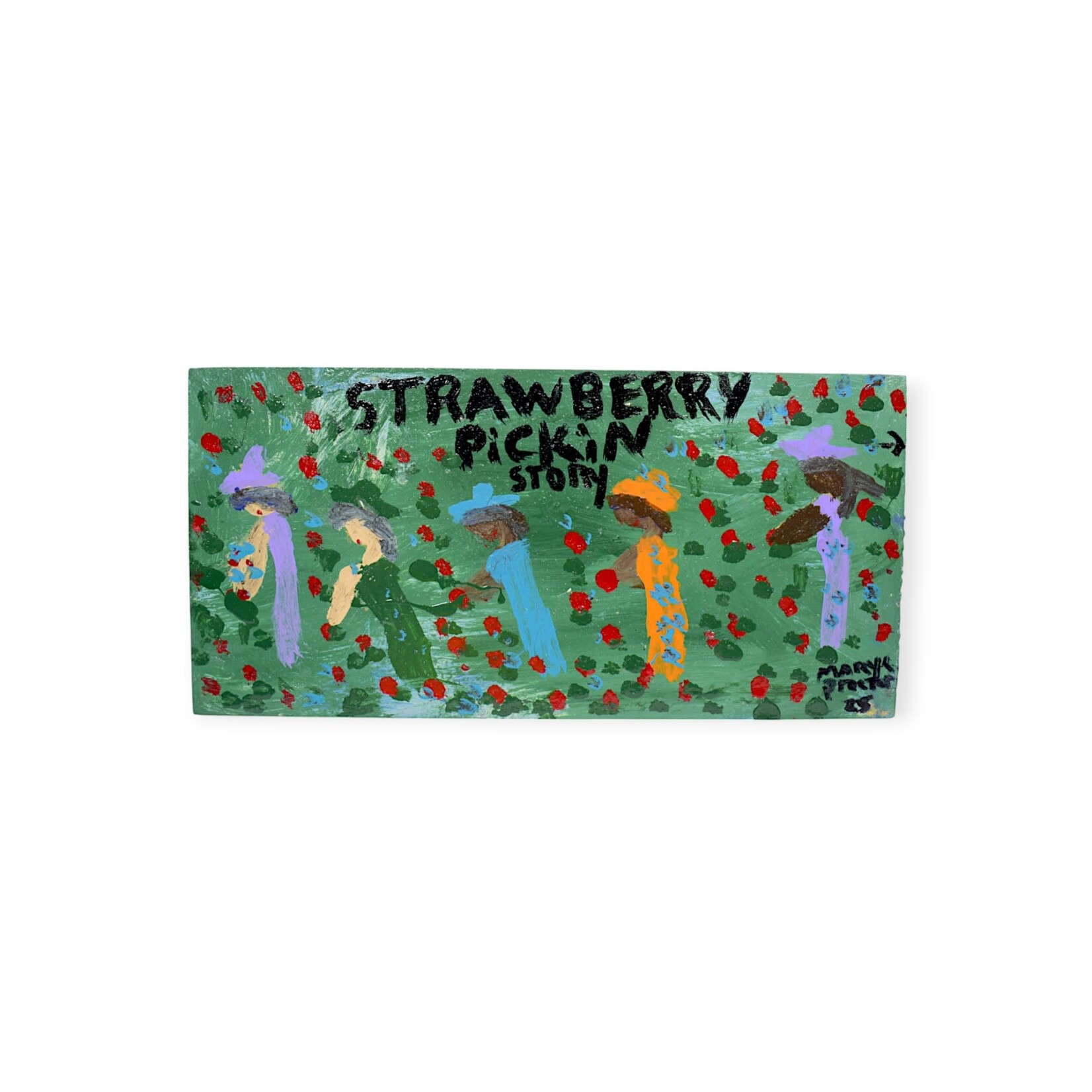 Missionary Mary Proctor Strawberry Pickers Wood Panel