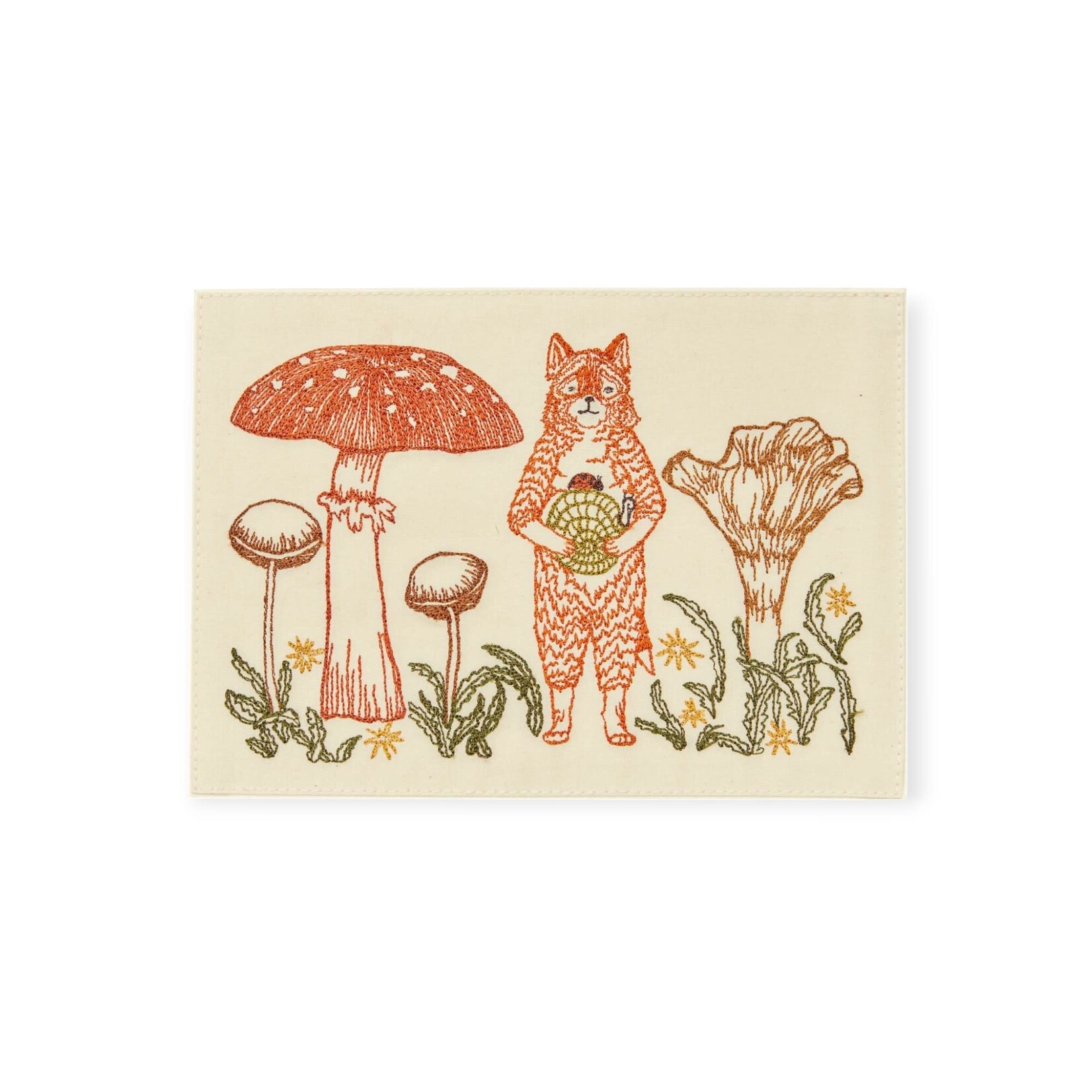 Coral & Tusk Embroidered Greeting Card