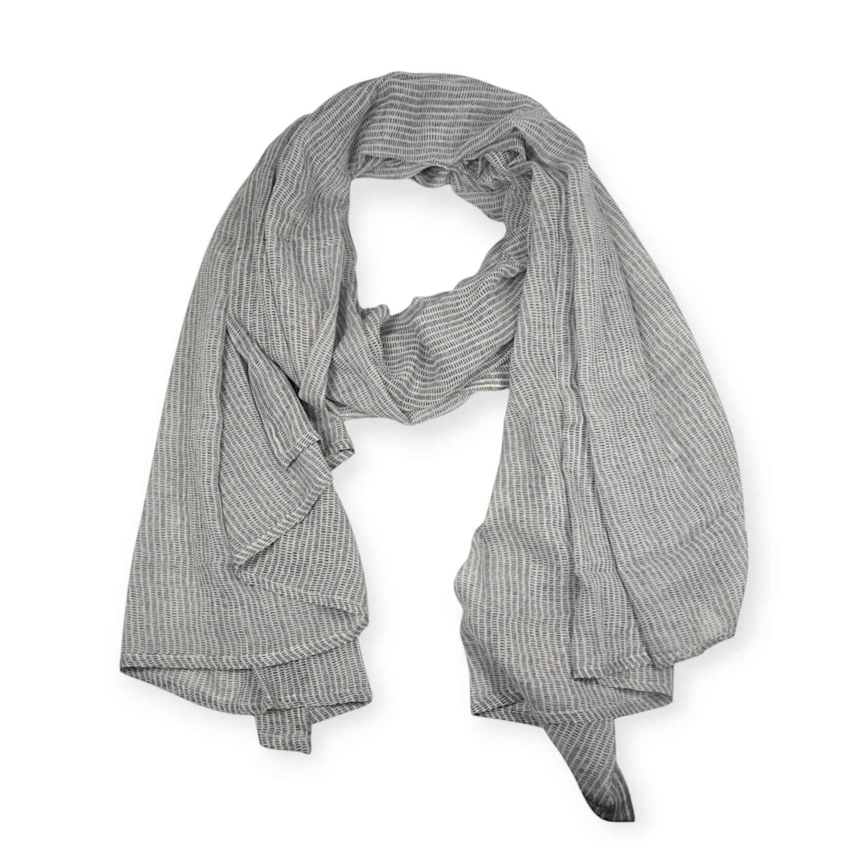 Graymarket Design Alice Stripes Black Block Print Scarf
