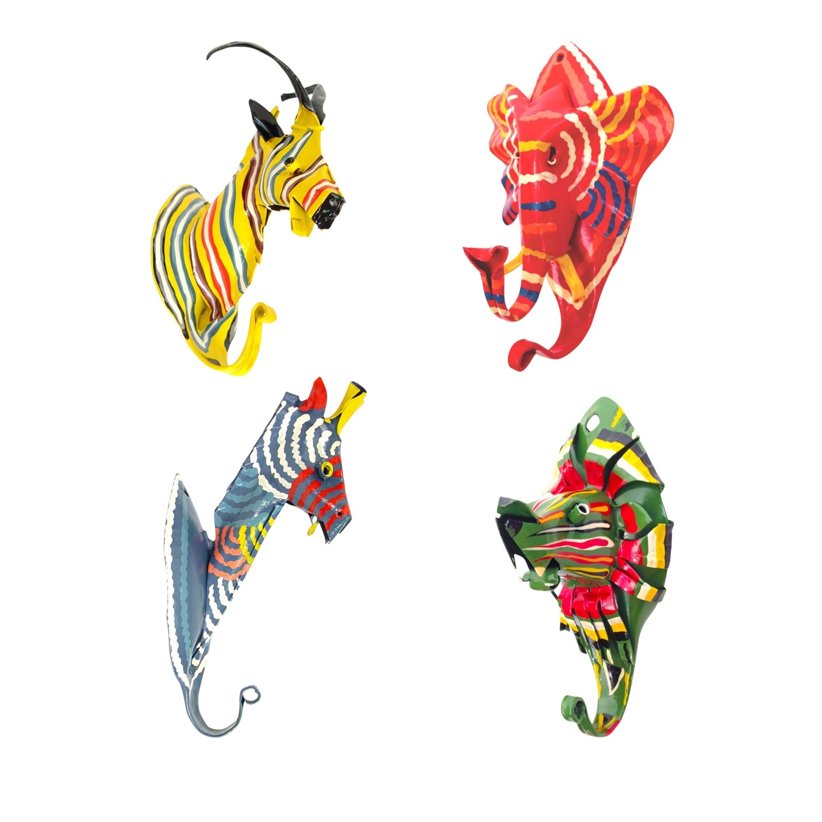 Mbare LTD Painted Tin Animal Hook