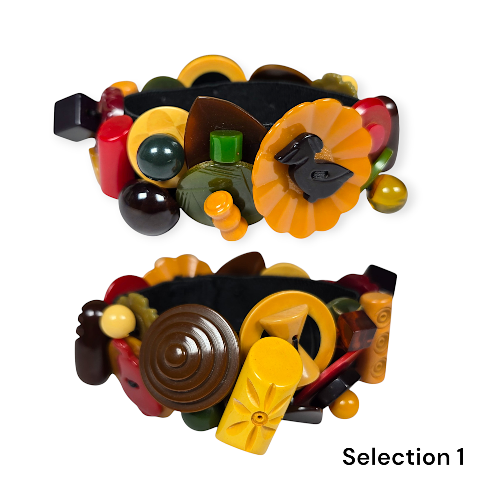 Miriam Johnson Bakelite Button Bracelet