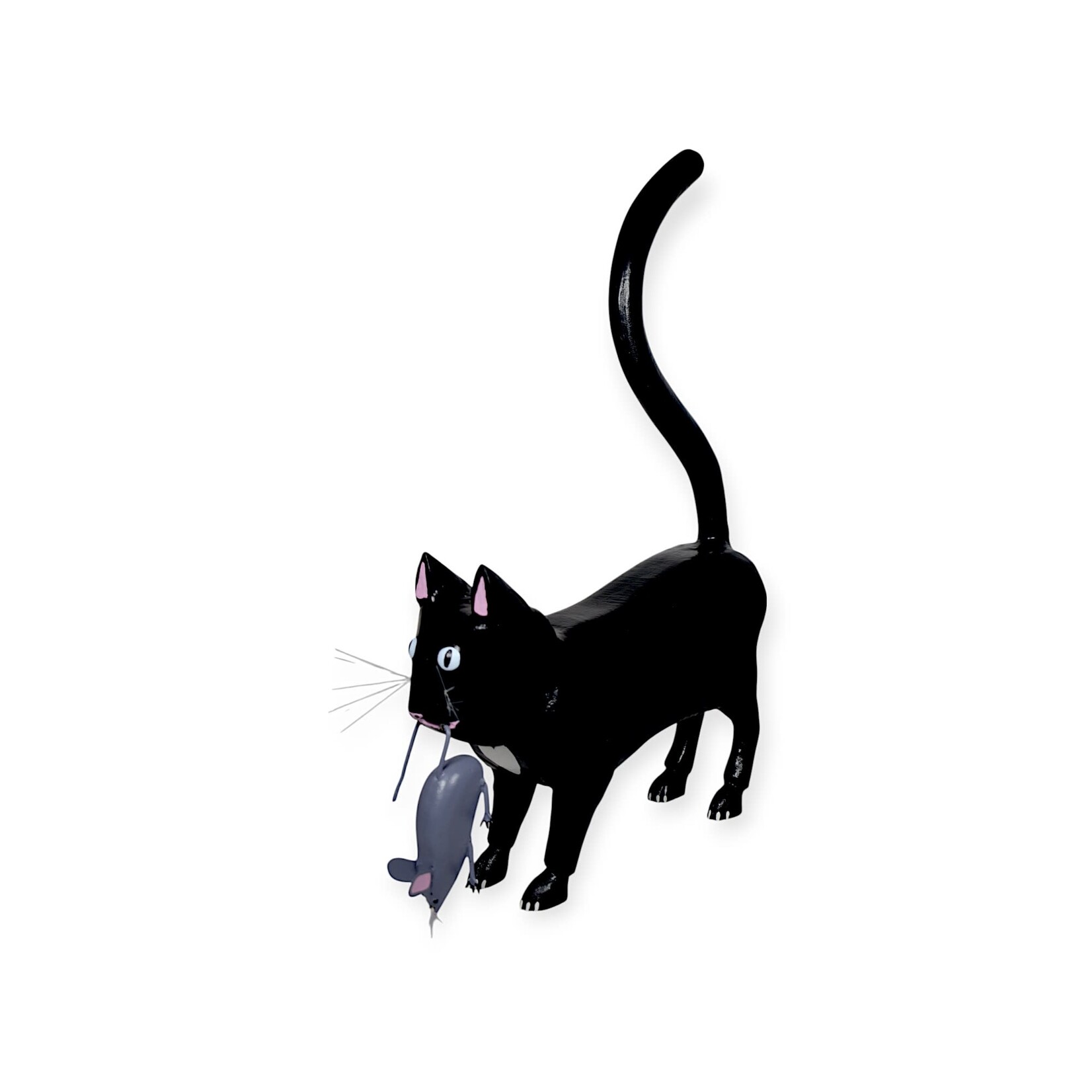 Money's Folk Art Cat with Mouse