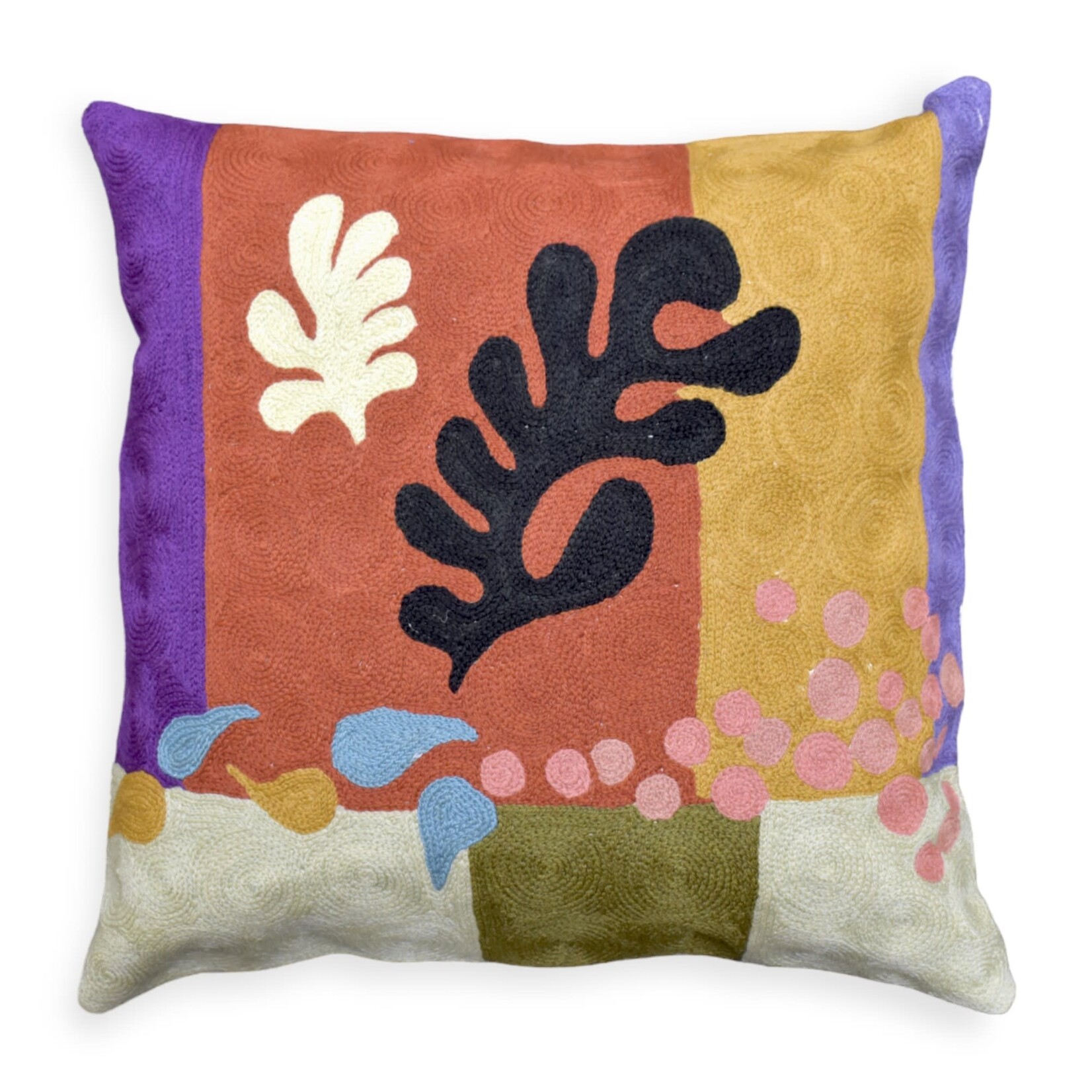 Natural Habitat Matisse Leaves Border Pillow