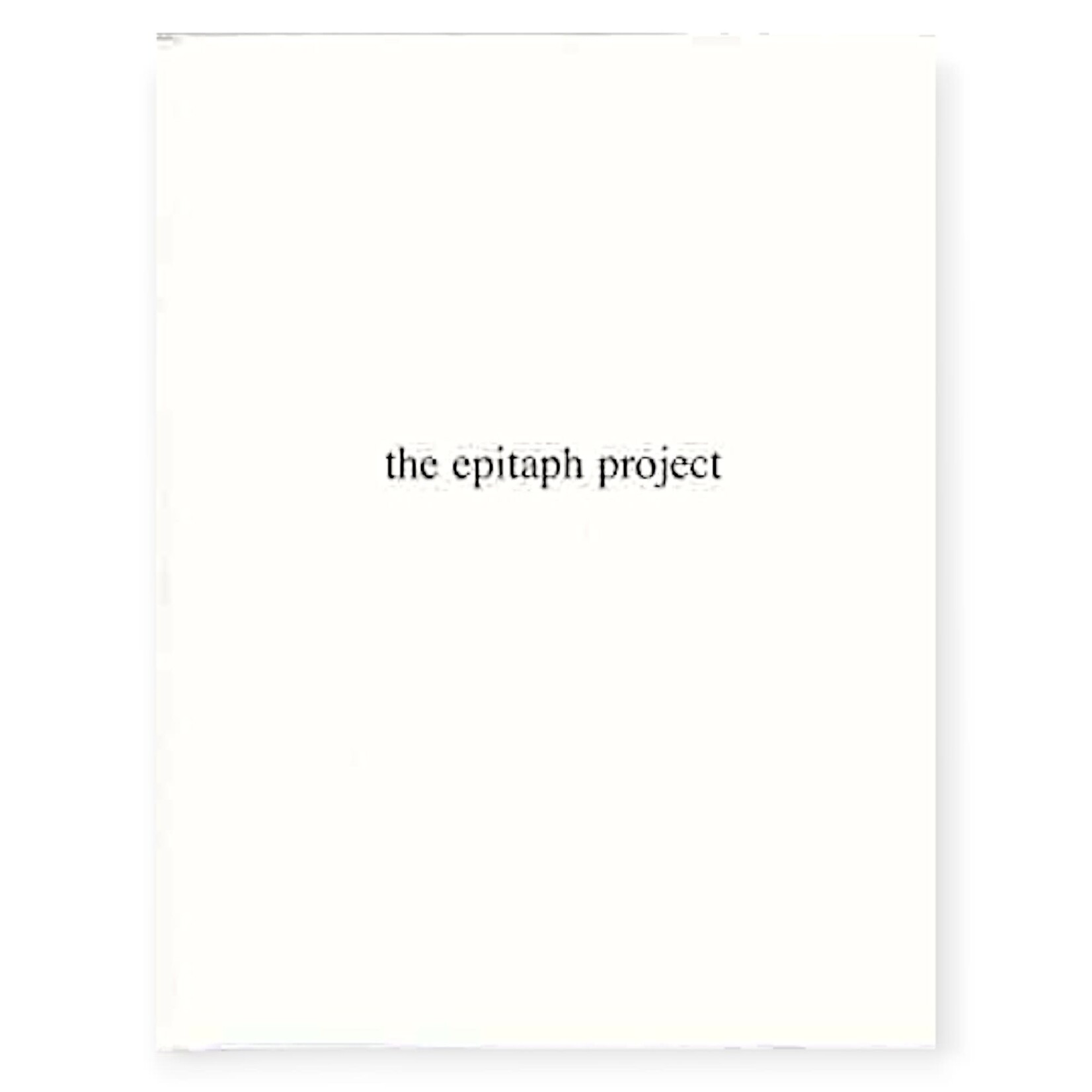 SPD Books Epitaph Project Book