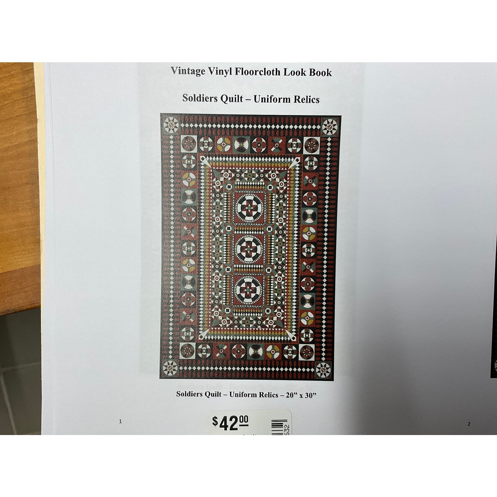 Soldiers Quilt Vintage Vinyl Floorcloths