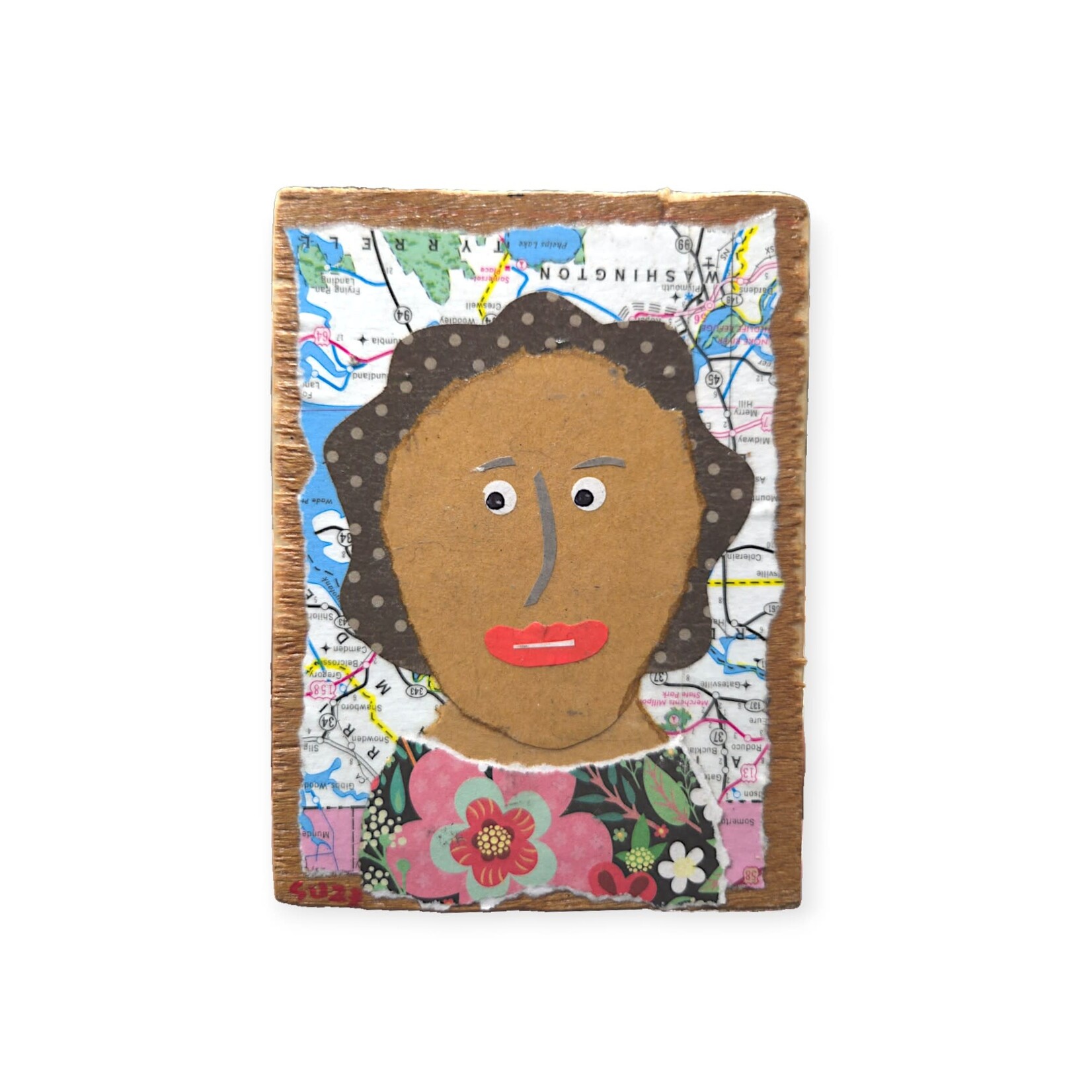 Folk Keeper Gallery Antiques Girl Wooden Magnet