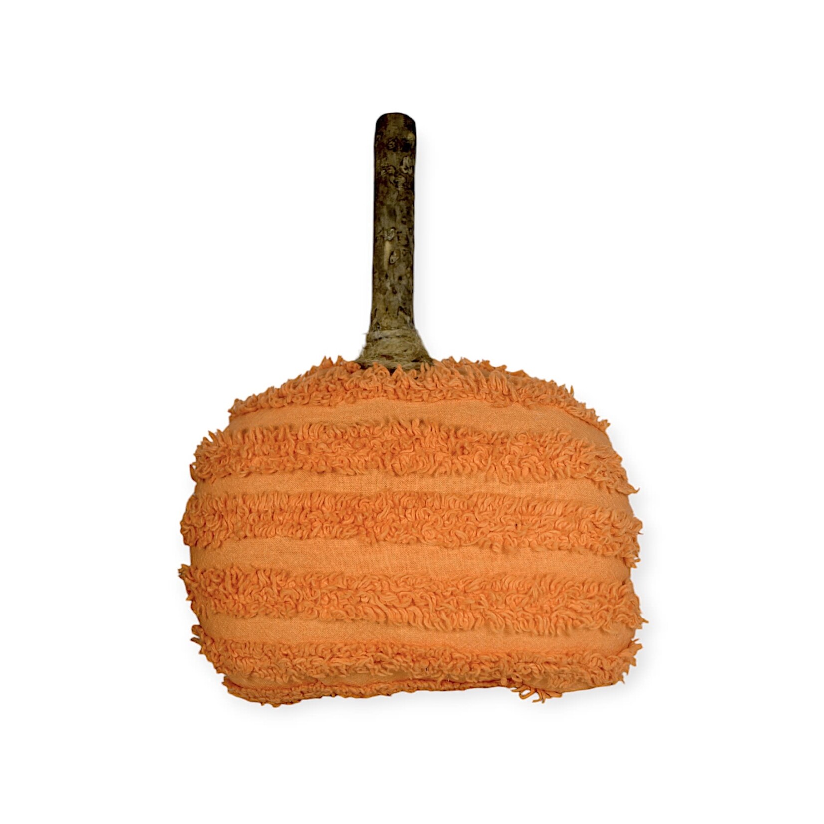 Raggidy Edges Fabric Pumpkin Flat Bottom
