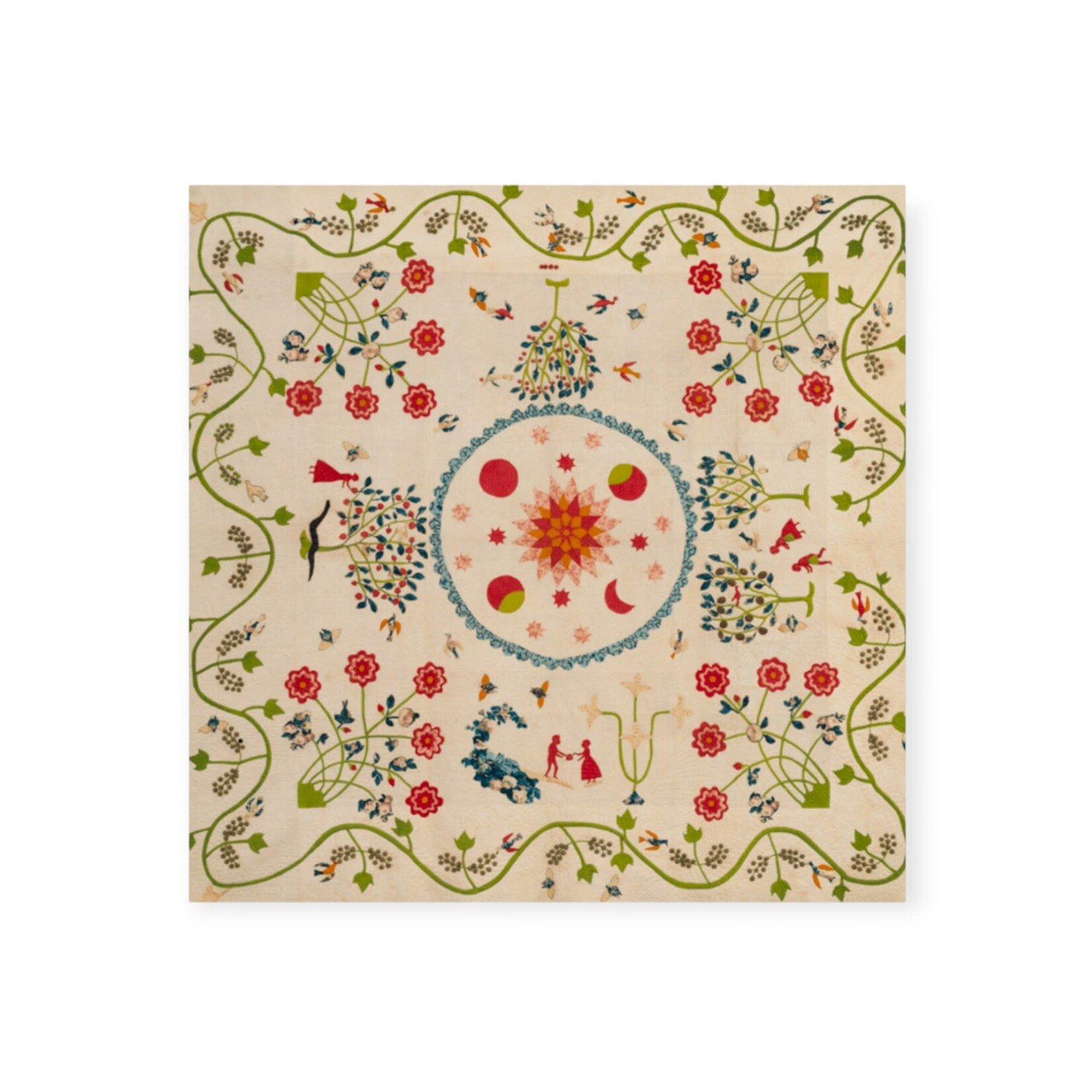 Museum Store Products Ecology Postcard Adam and Eve in the Garden of Eden Quilt