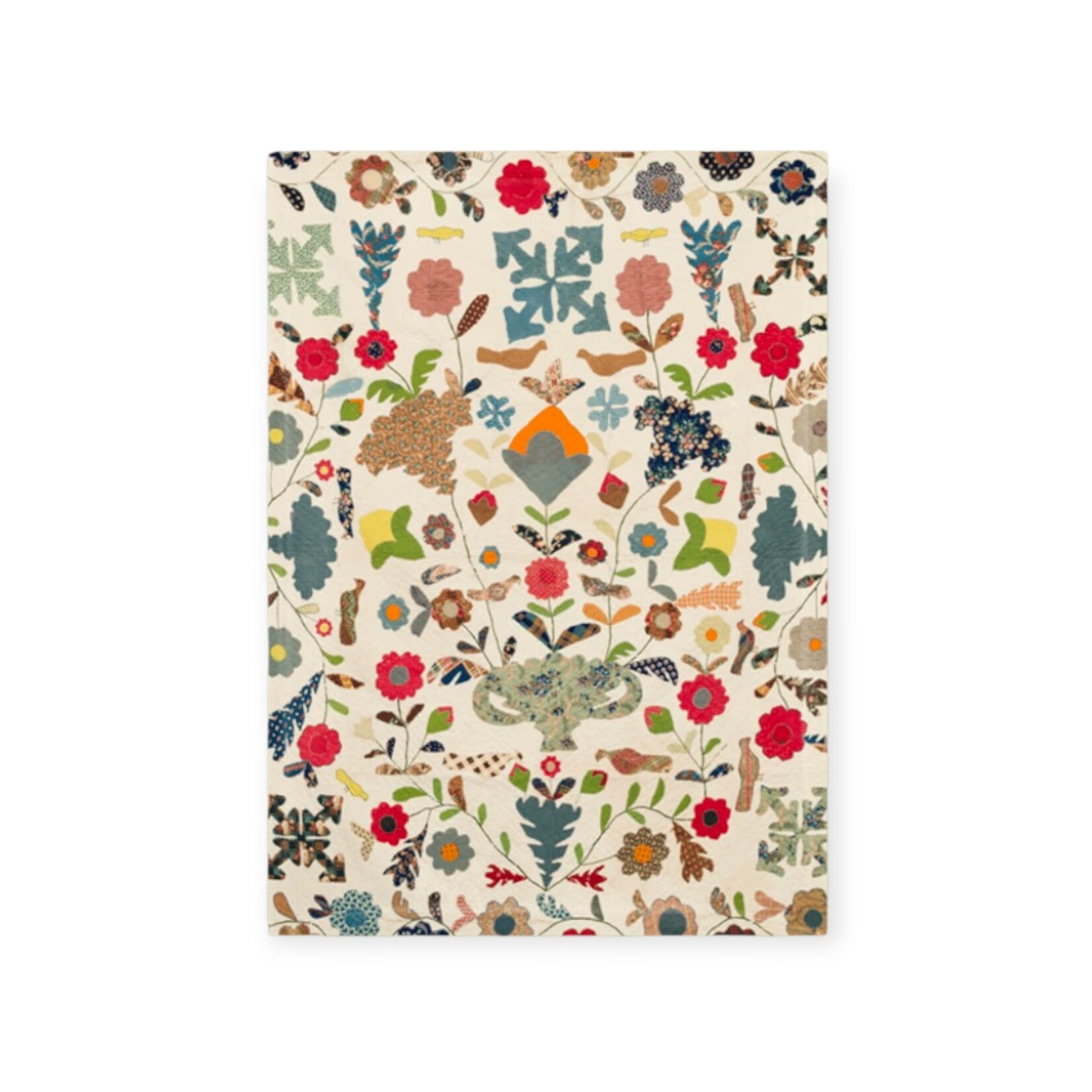 Museum Store Products Ecology Magnet Pot of Flowers Quilt with Birds