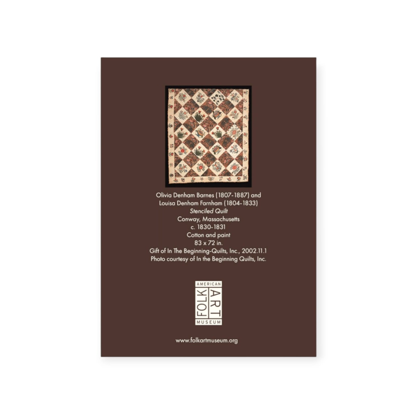 Museum Store Products Ecology Magnet Stenciled Quilt