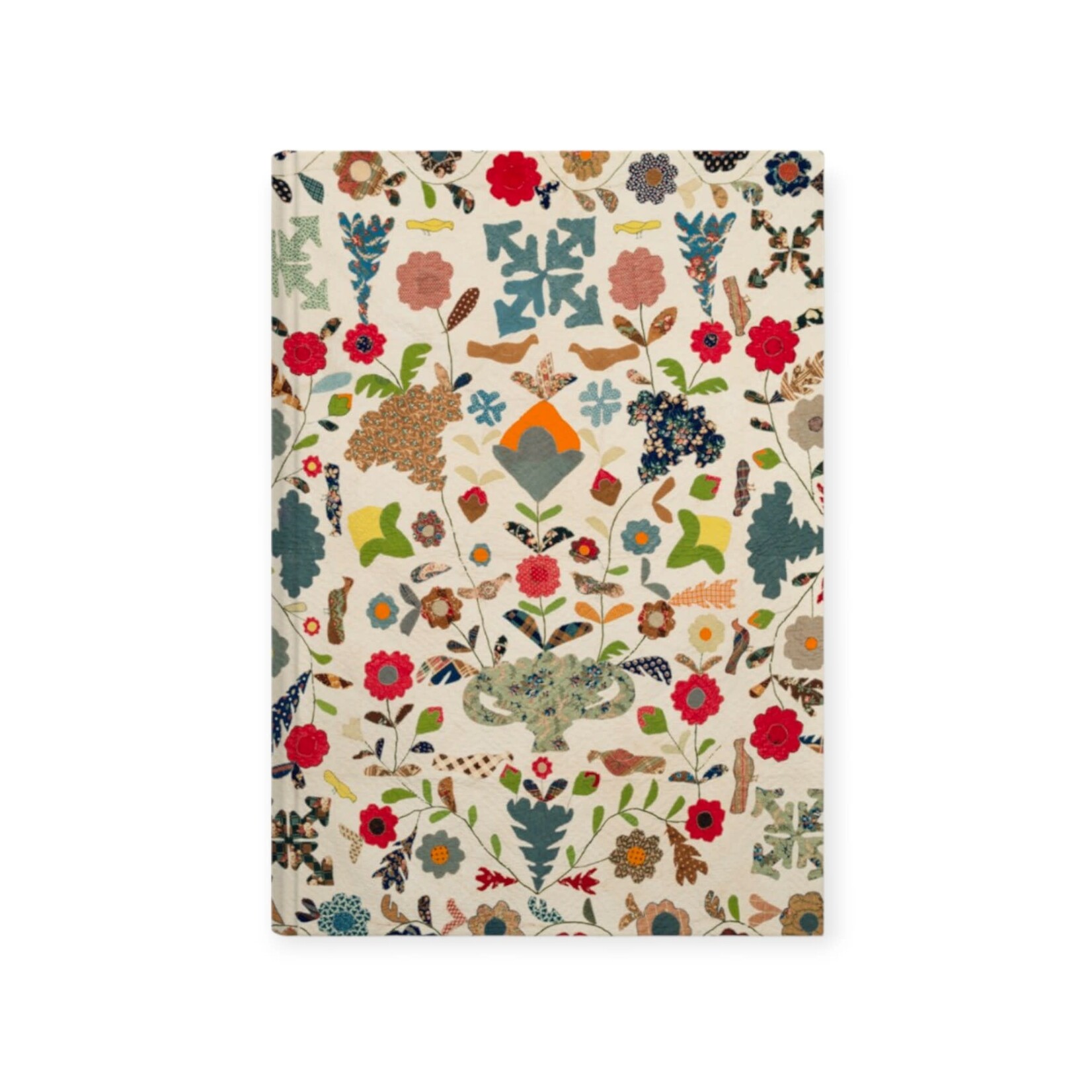 Museum Store Products Ecology Journal Pot of Flowers Quilt with Birds