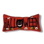 Stitch By Stitch Orange Halloween Pillow