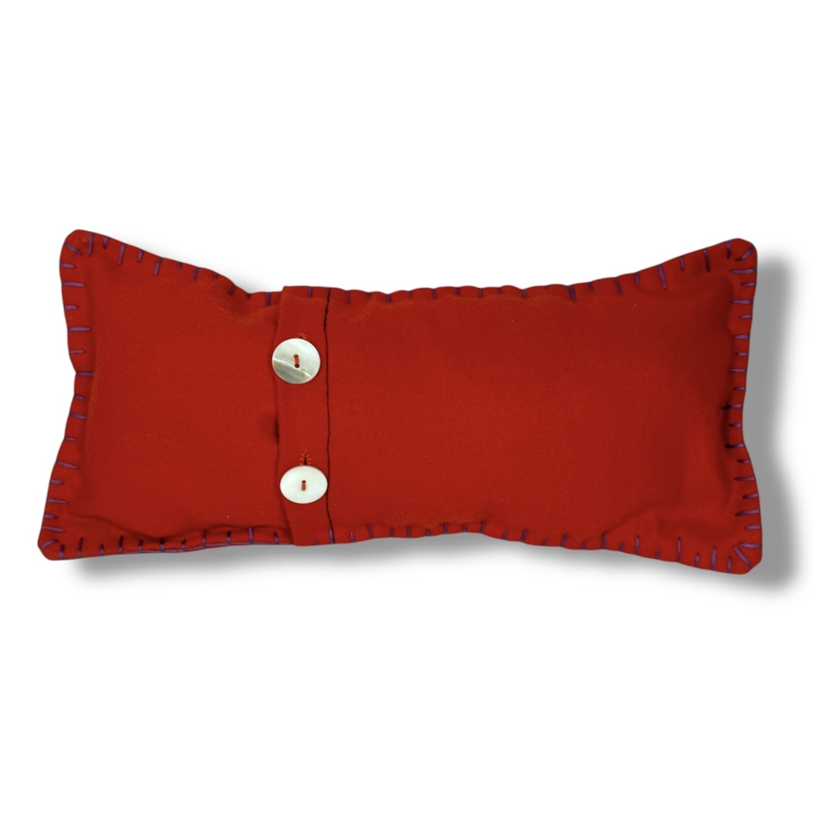 Stitch By Stitch Orange Halloween Pillow