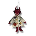 Stitch By Stitch Devil White Coat Orn