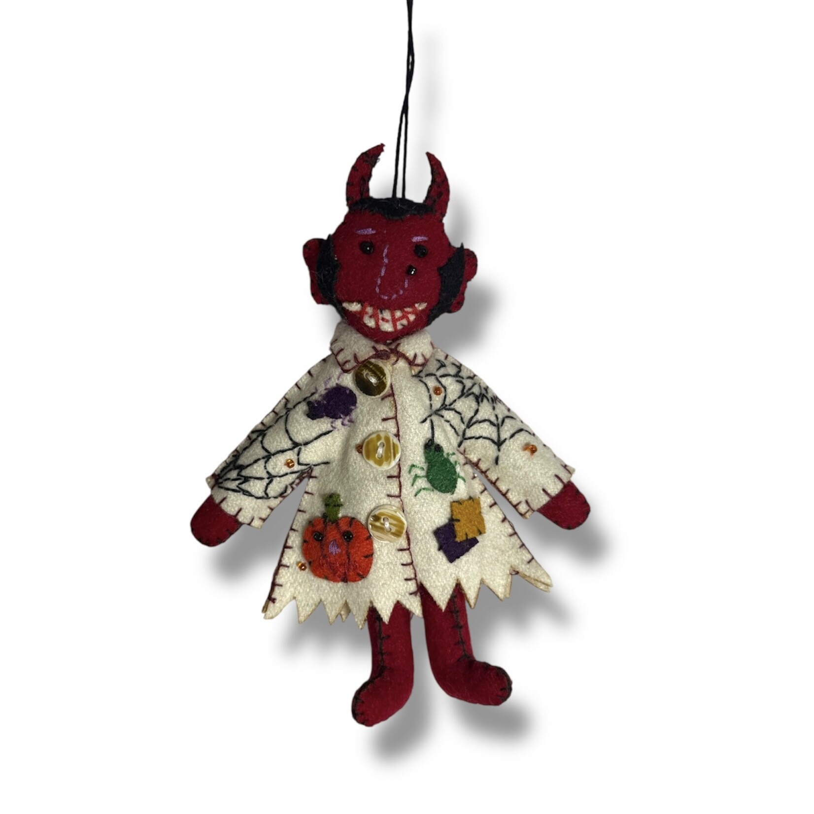 Stitch By Stitch Devil White Coat Ornament