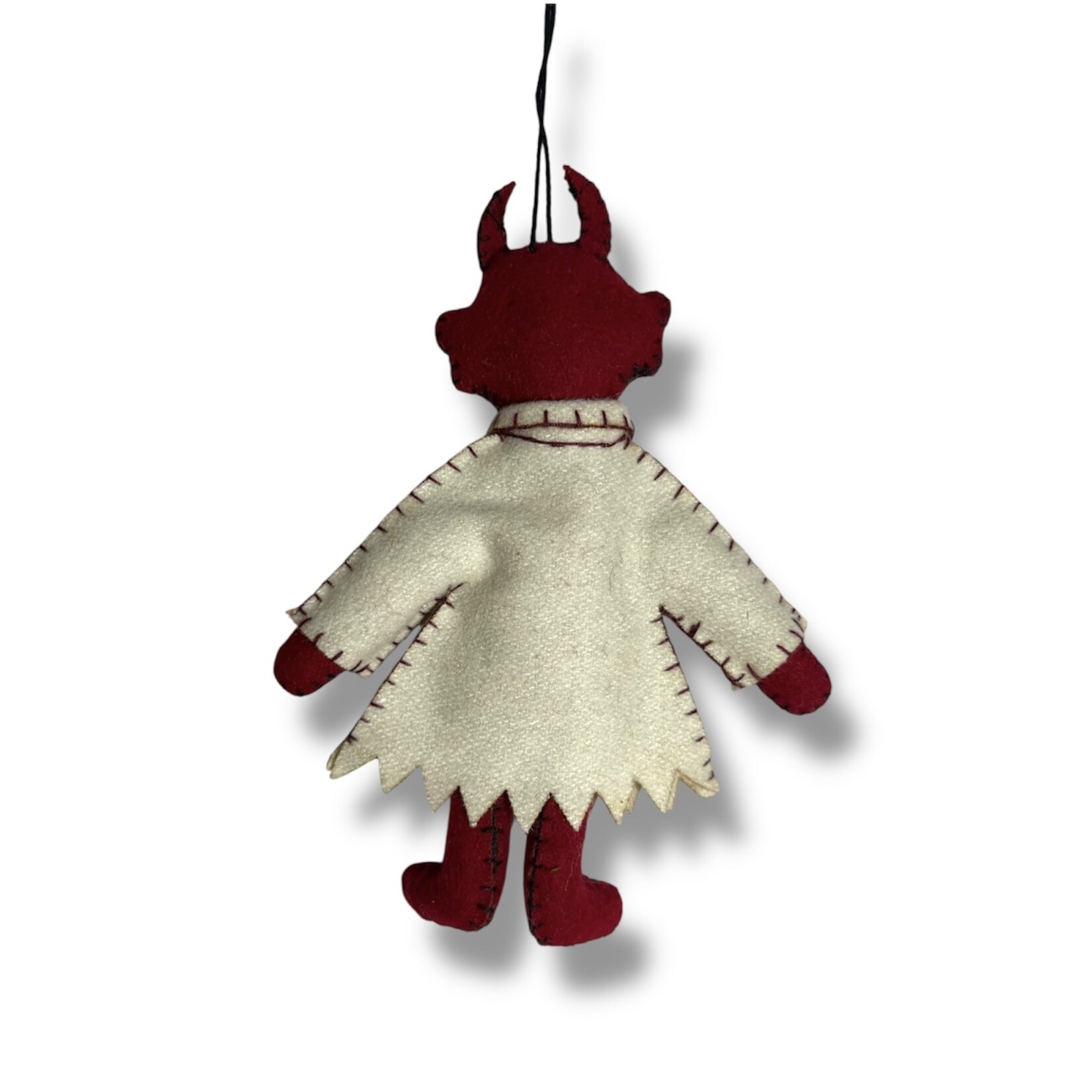 Stitch By Stitch Devil White Coat Ornament