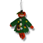 Stitch By Stitch Pumpkin Green Coat Orn