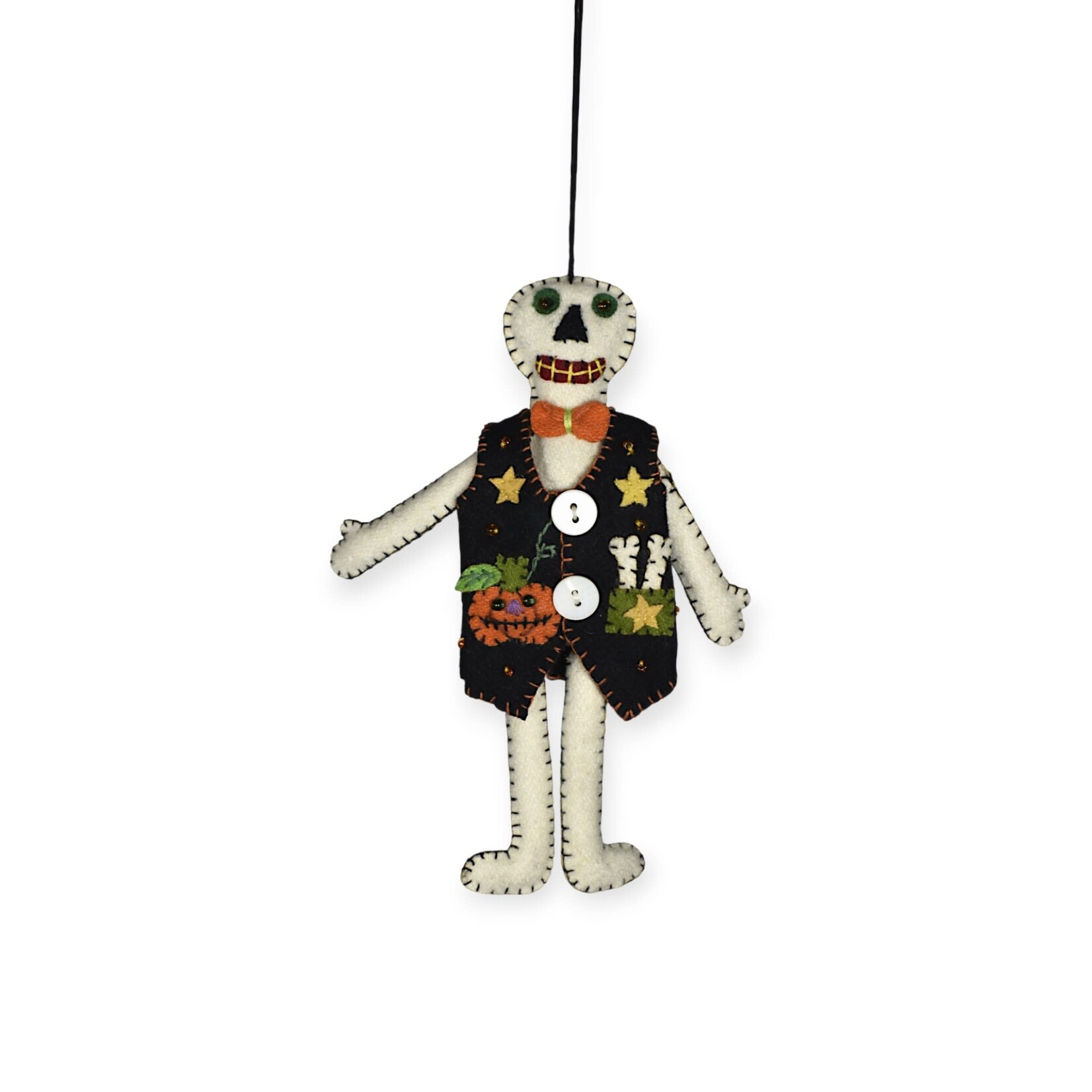 Stitch By Stitch Skeleton in Waistcoat Ornament