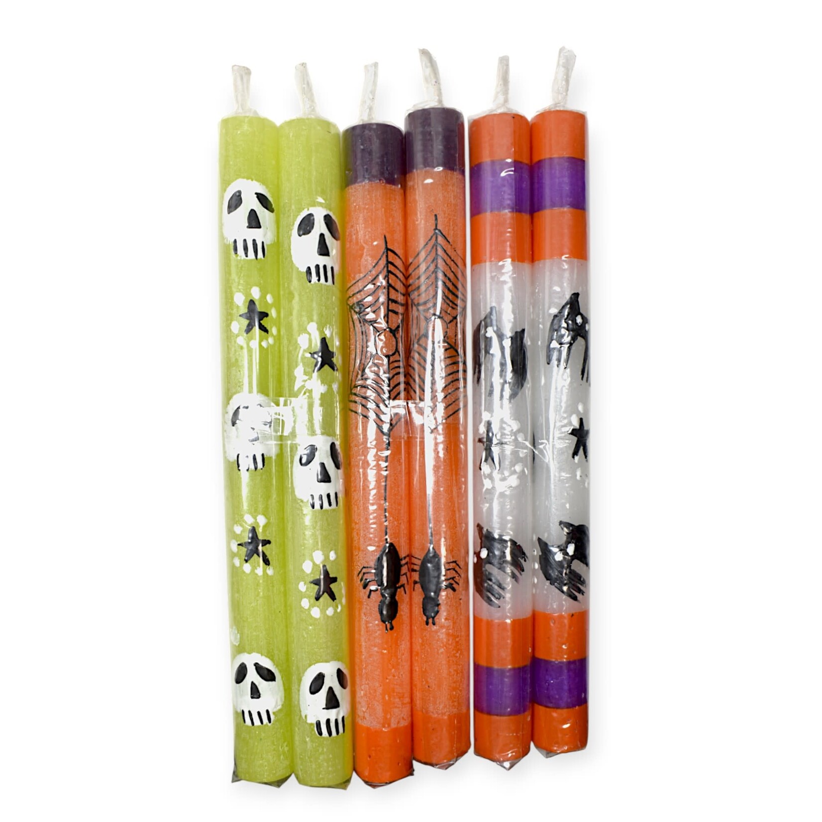 Thumbprint Artifacts Painted Halloween Candles