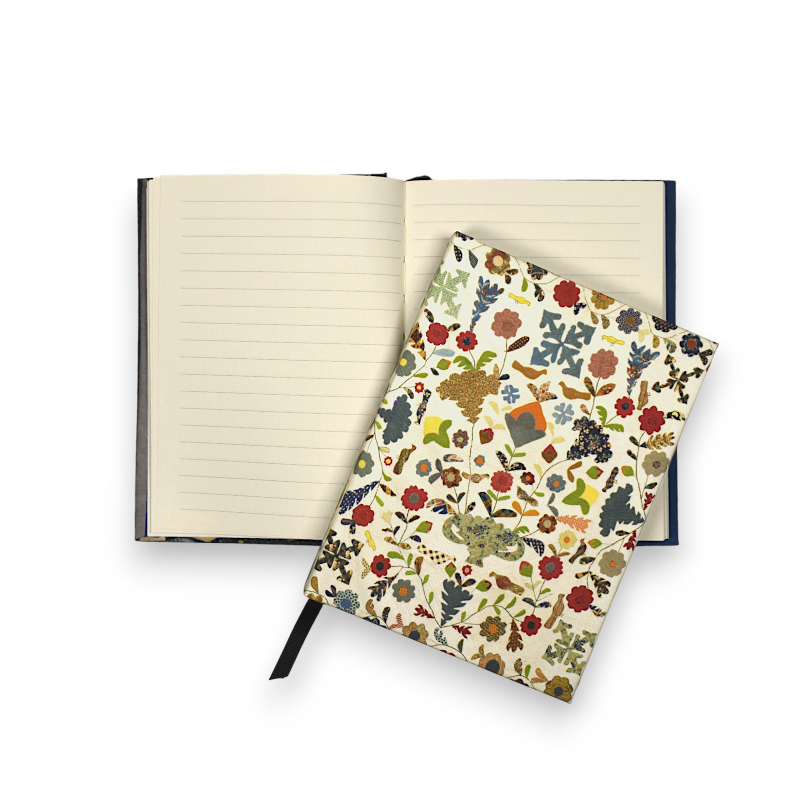 Museum Store Products Ecology Journal Pot of Flowers Quilt with Birds