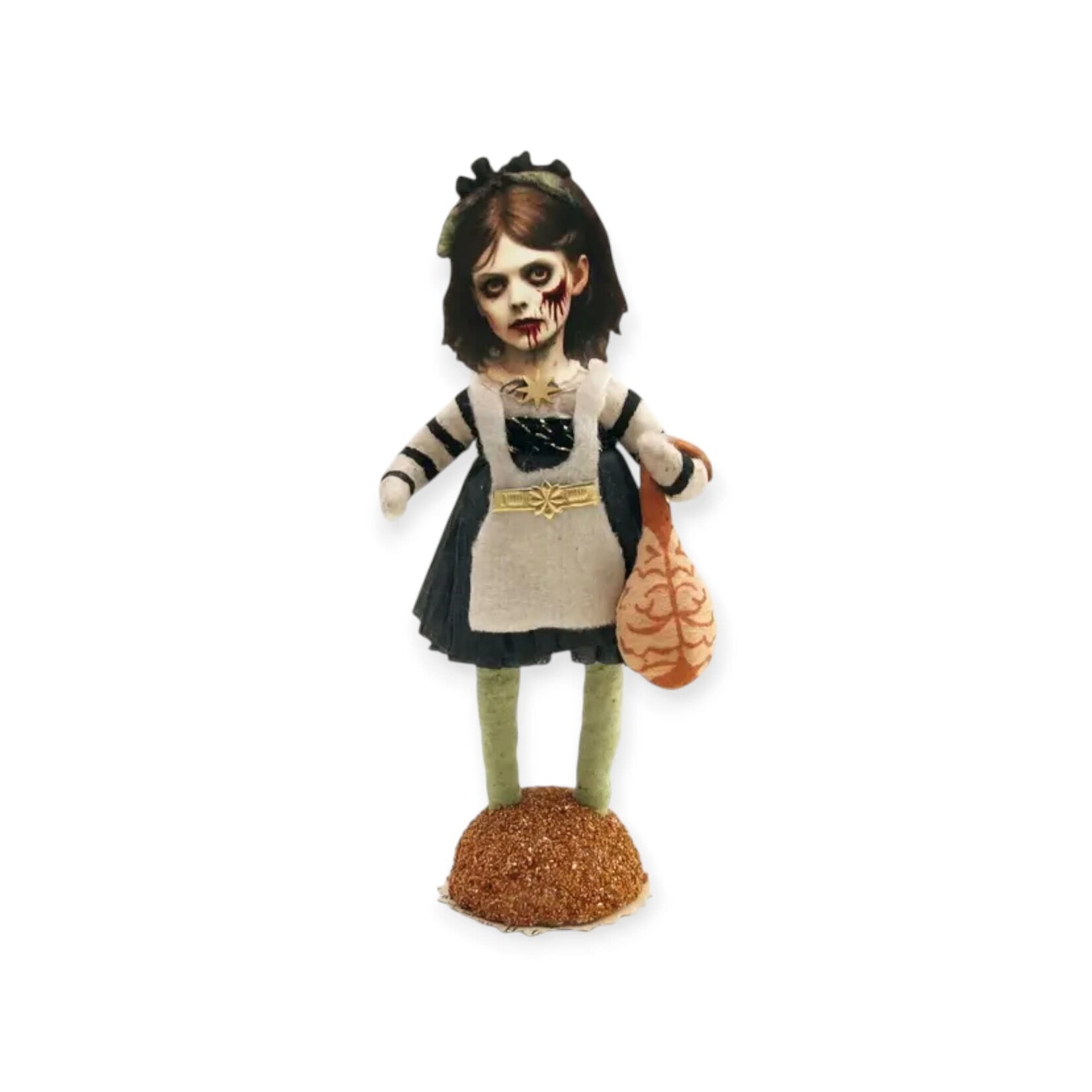 Vintage by Crystal Zombie Girl w/ Brain Figure