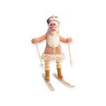 Vintage by Crystal Pink Ski Santa Figure