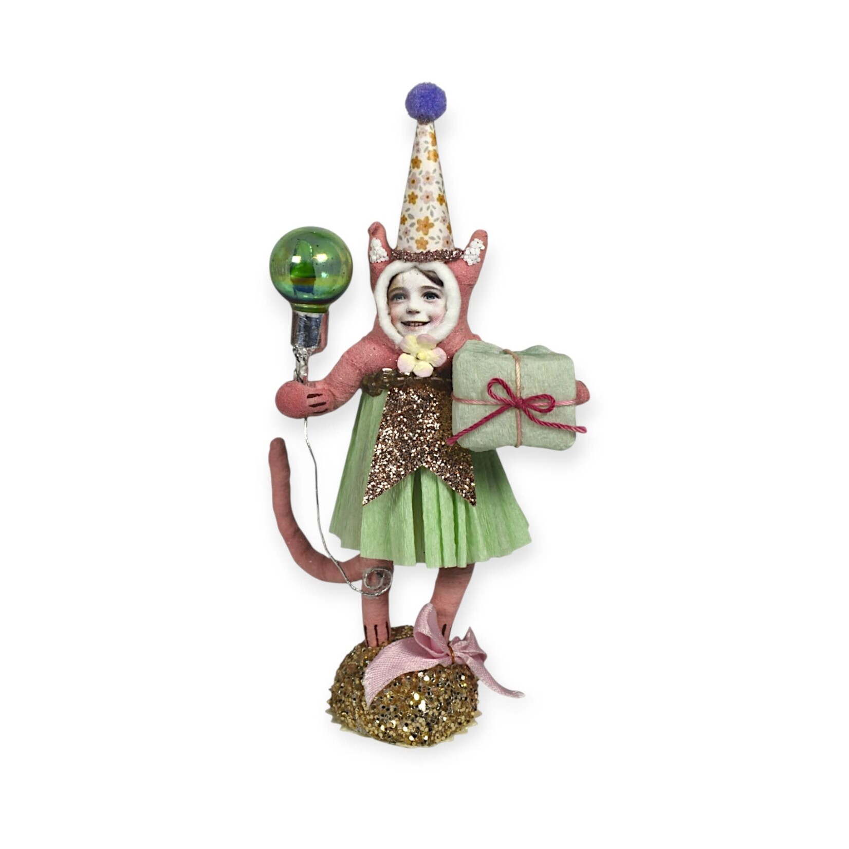 Vintage by Crystal Birthday Cat Girl Figure