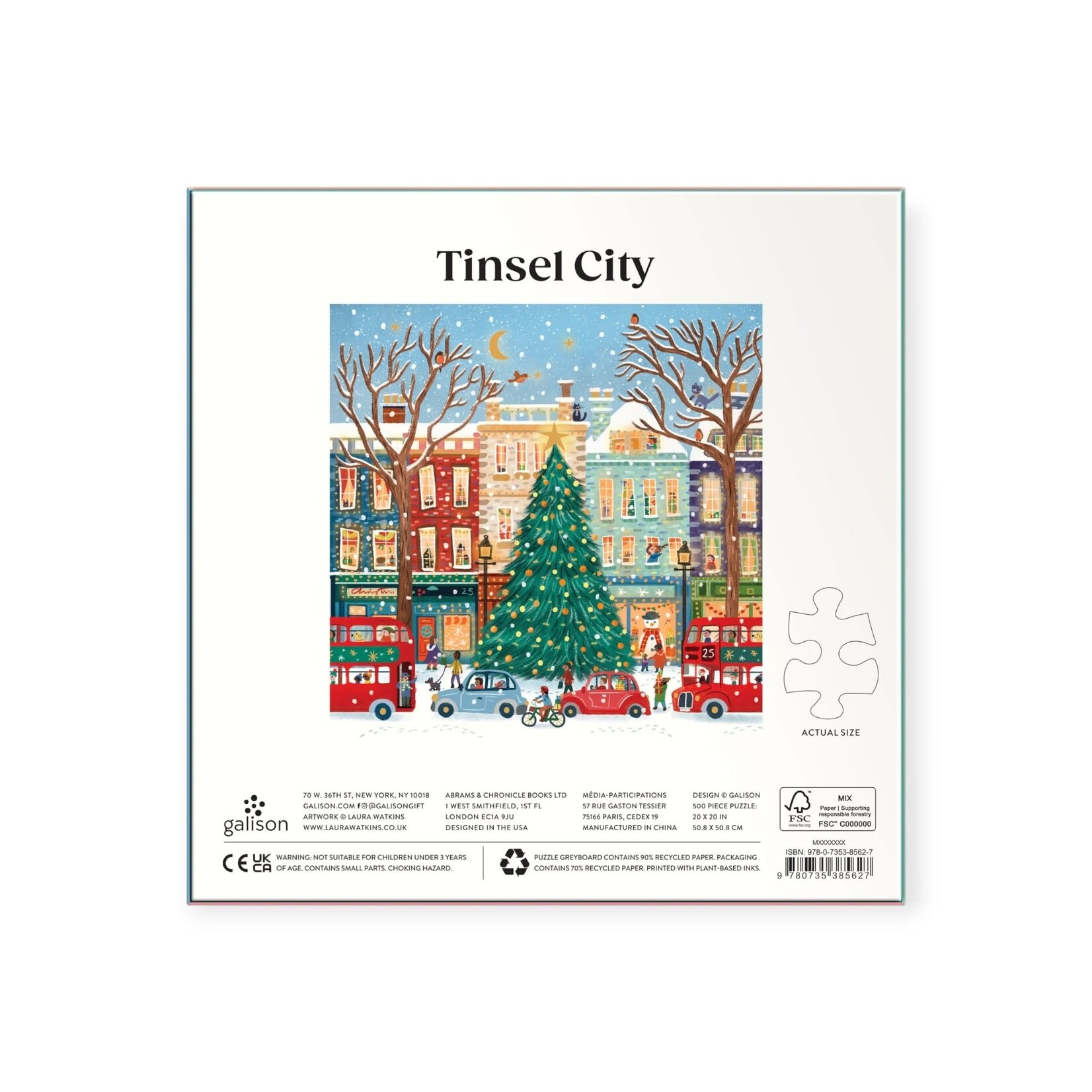 Chronicle Books Tinsel City 500 pc Puzzle