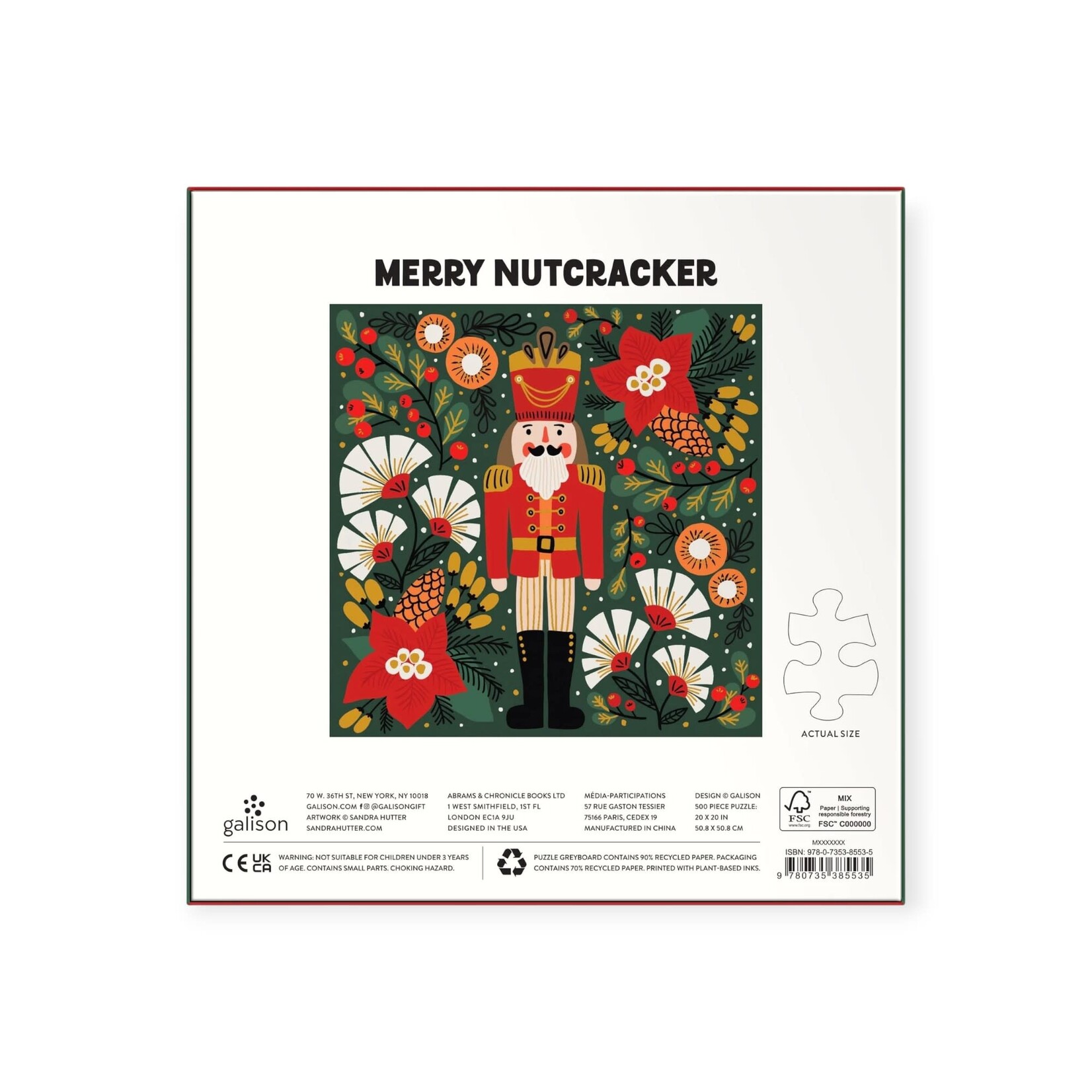 Chronicle Books Merry Nutcracker 500 pc Puzzle