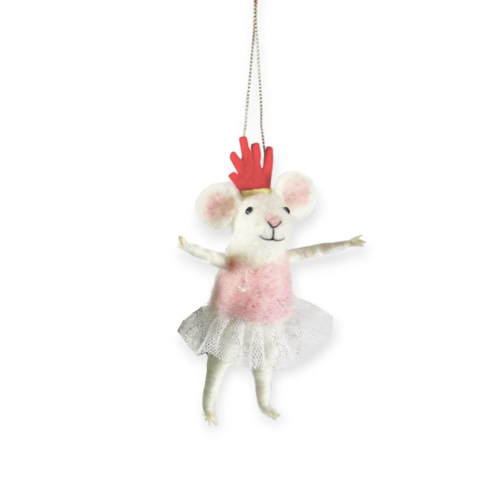 Cody Foster & Co. Felt Ballerina Mouse Ornament