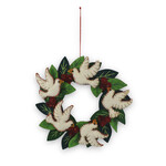 Stitch By Stitch Wreath with White Doves