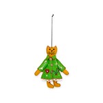 Stitch By Stitch Orange Cat with Green Jacket Ornament