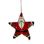Stitch By Stitch Red Santa Star Ornament