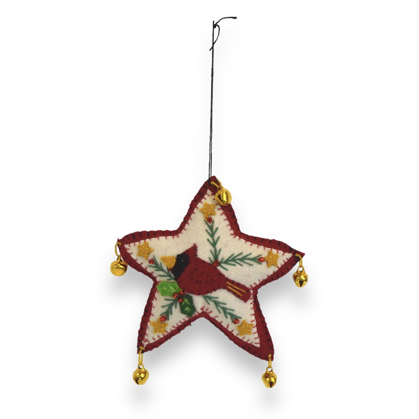 Stitch By Stitch White Star Cardinal Ornament