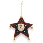 Stitch By Stitch Black Star Santa Face Orn