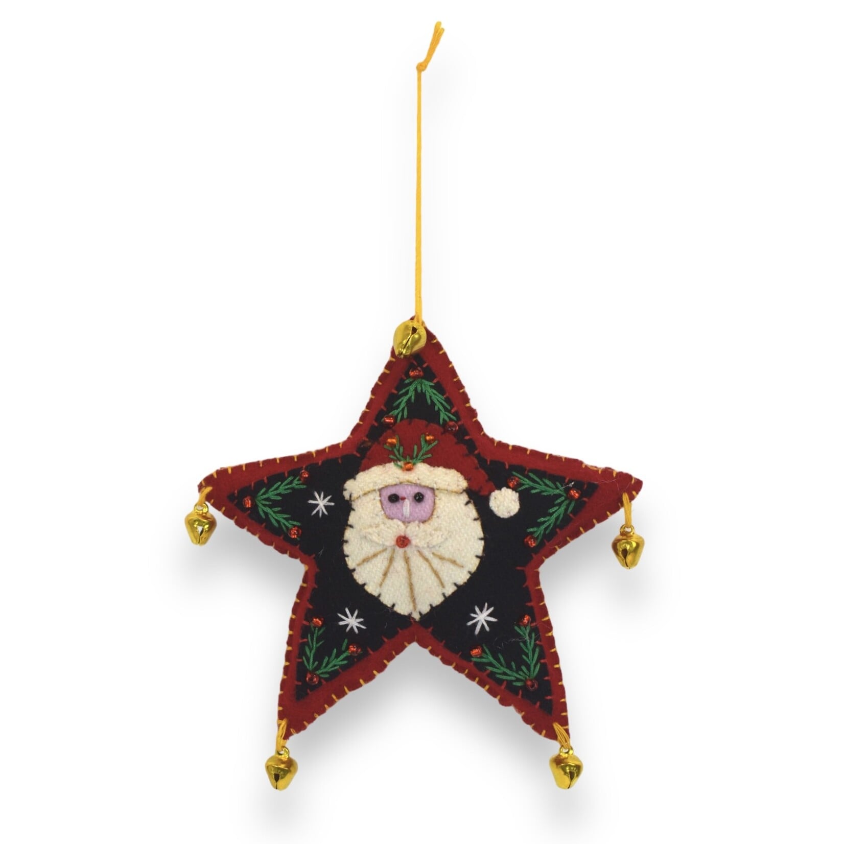 Stitch By Stitch Red Star Santa Face Orn