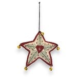 Stitch By Stitch White Star with Firs Ornament
