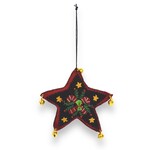 Stitch By Stitch Black Star Candy Canes Ornament