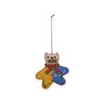 Stitch By Stitch Yellow Blue Star Gray Cat Ornament