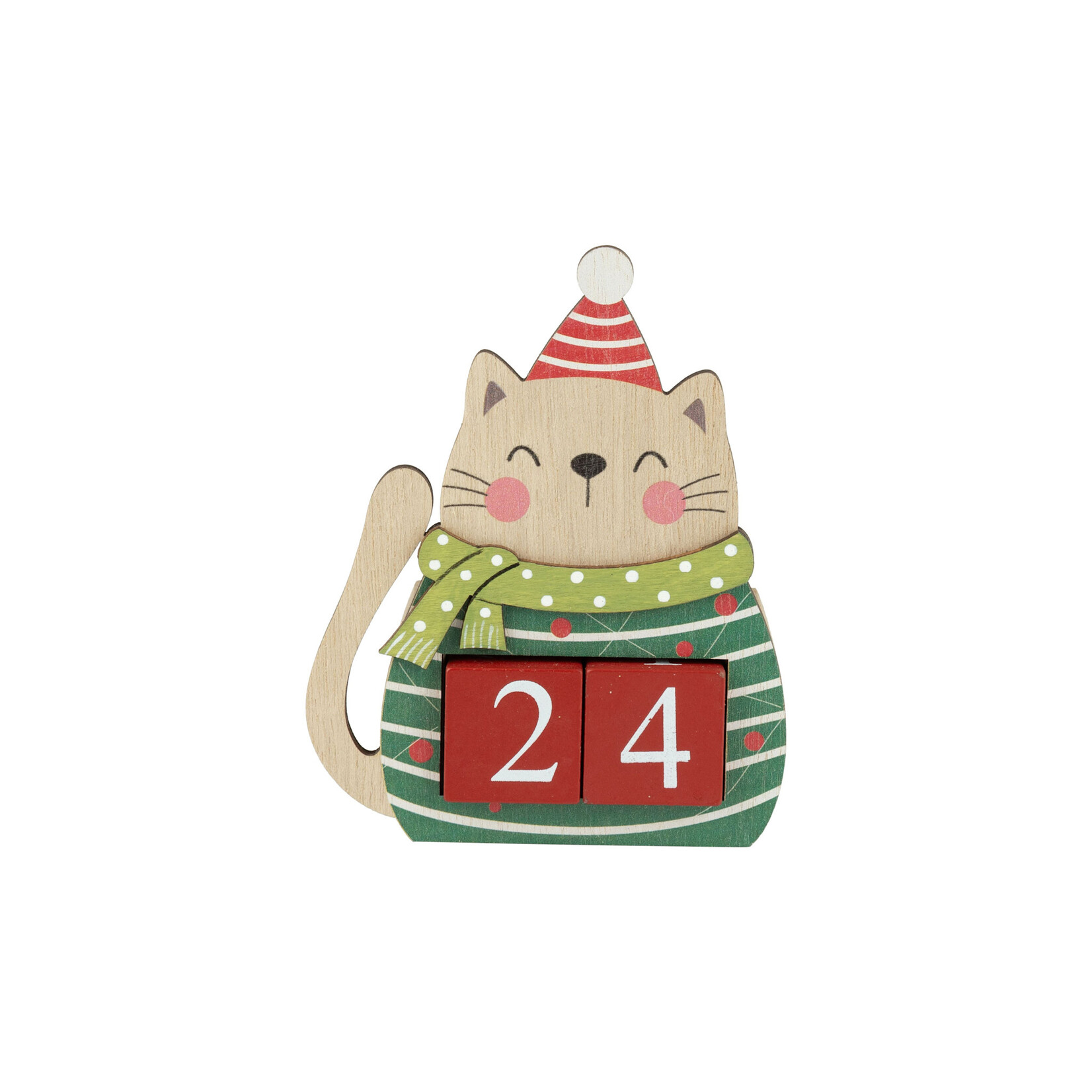 Option 2 Wood Block Cat Advent Calendar