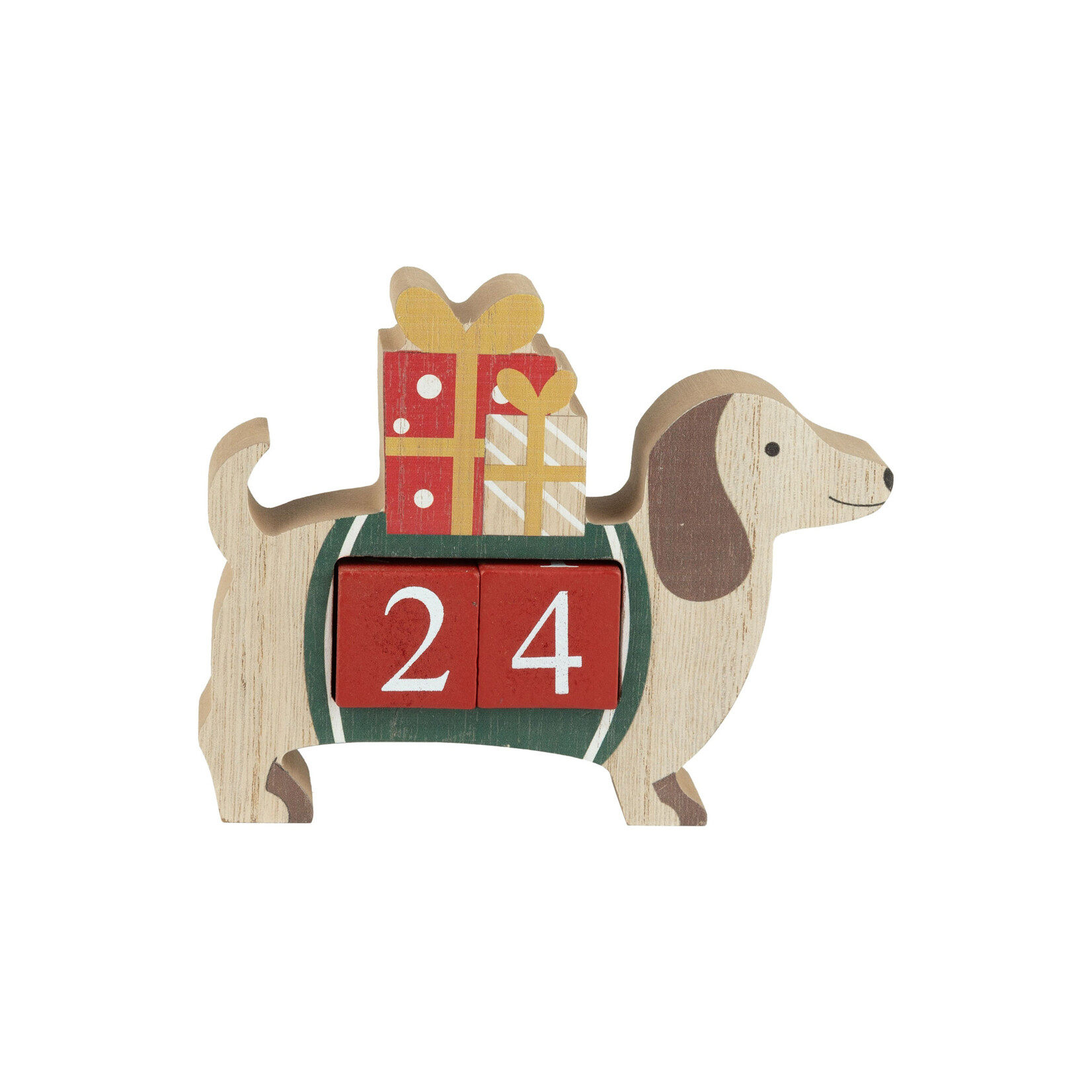 Option 2 Wood Block Dog Advent Calendar