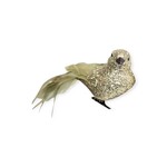 Option 2 Glitter Bird Clip-On Ornament Champagne