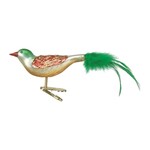 Old World Christmas Christmas Bird Red Wht & Gr