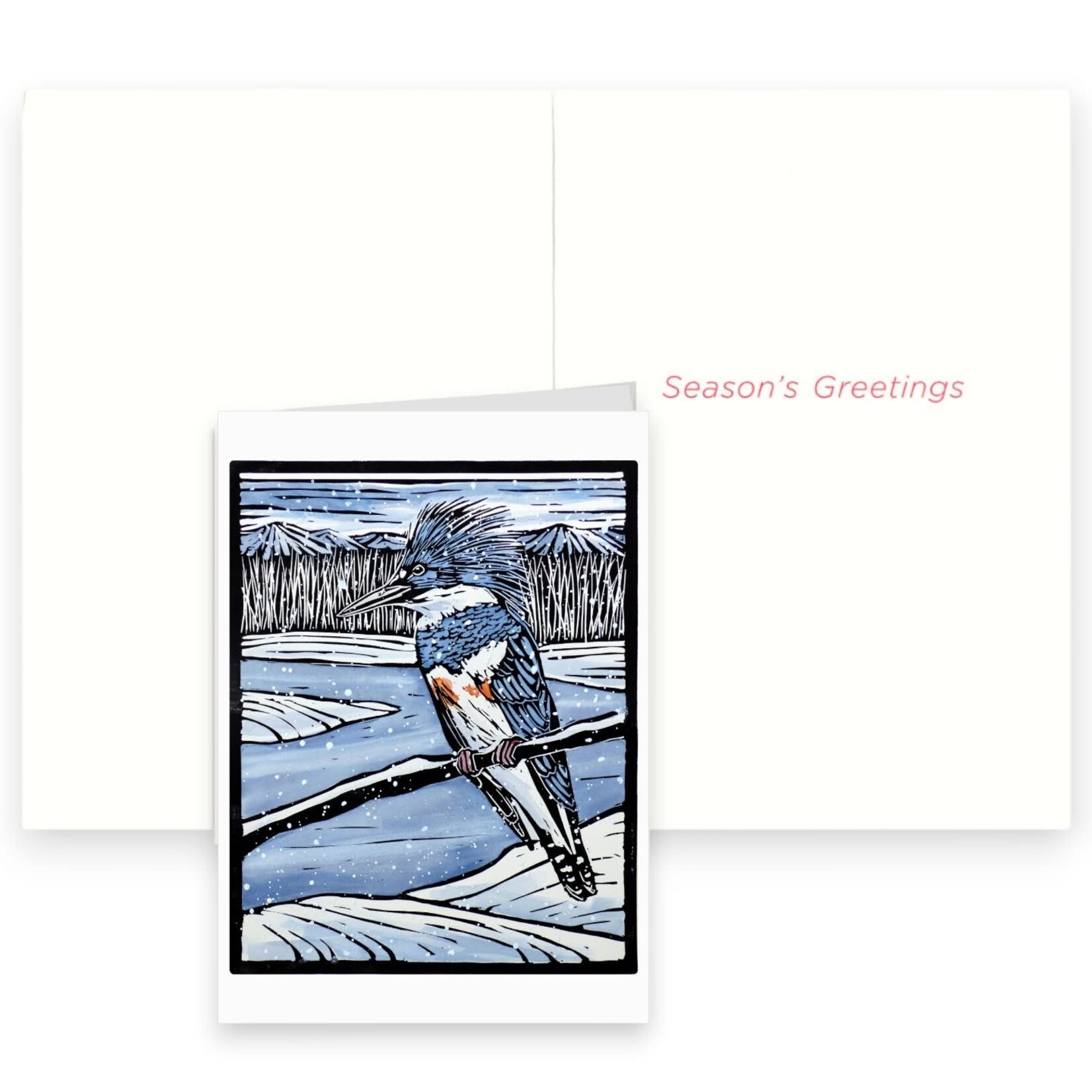 Pomegranate Communications Holiday Cards Kingfisher in the Snow