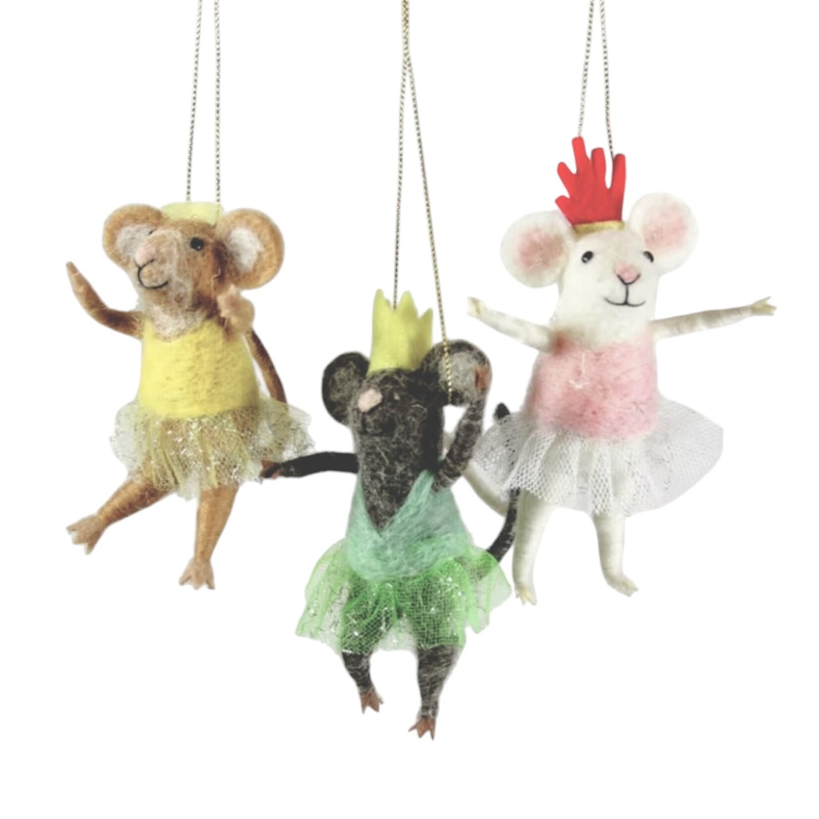 Cody Foster & Co. Felt Ballerina Mouse Ornament