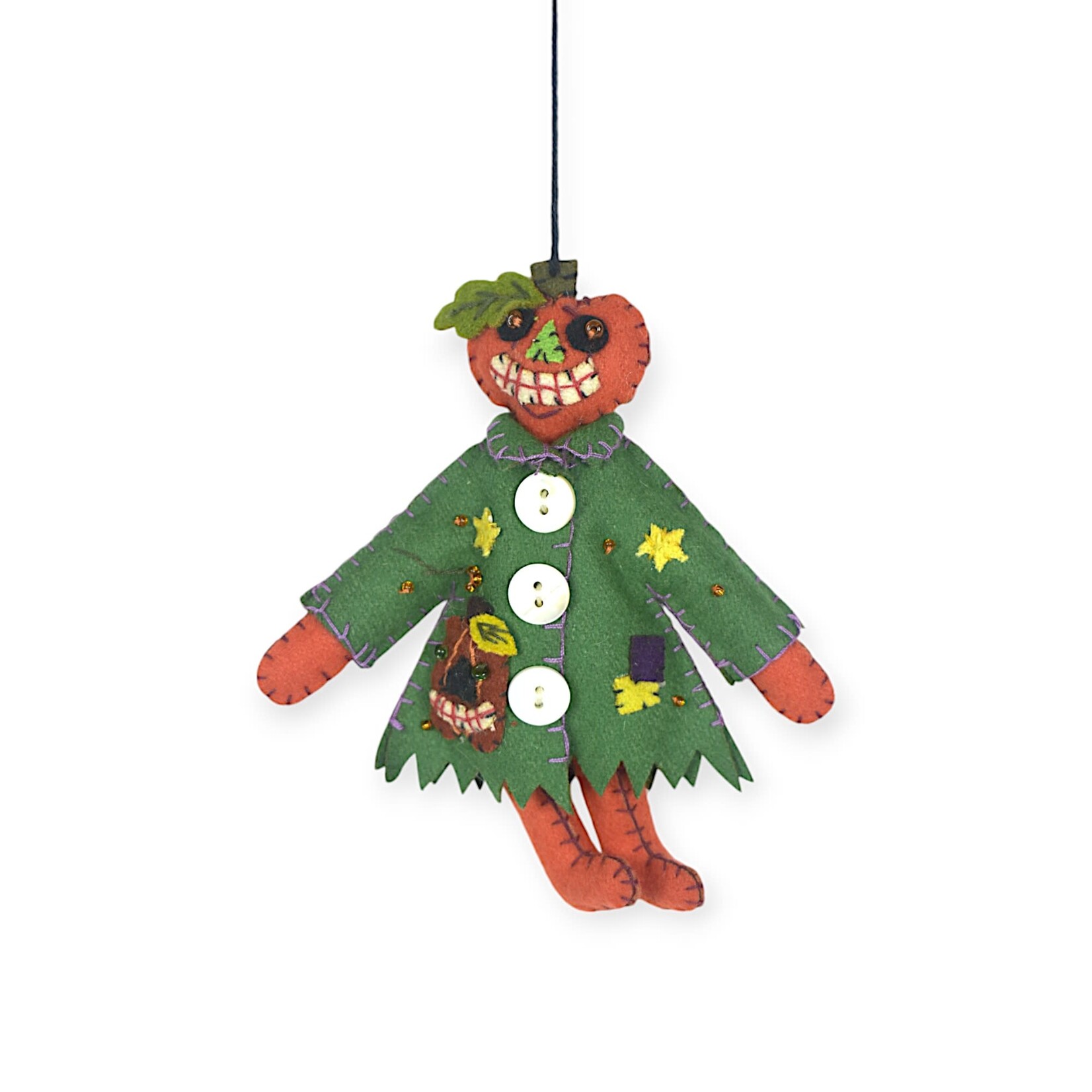 Stitch By Stitch 6" Pumpkin w/ Green Coat