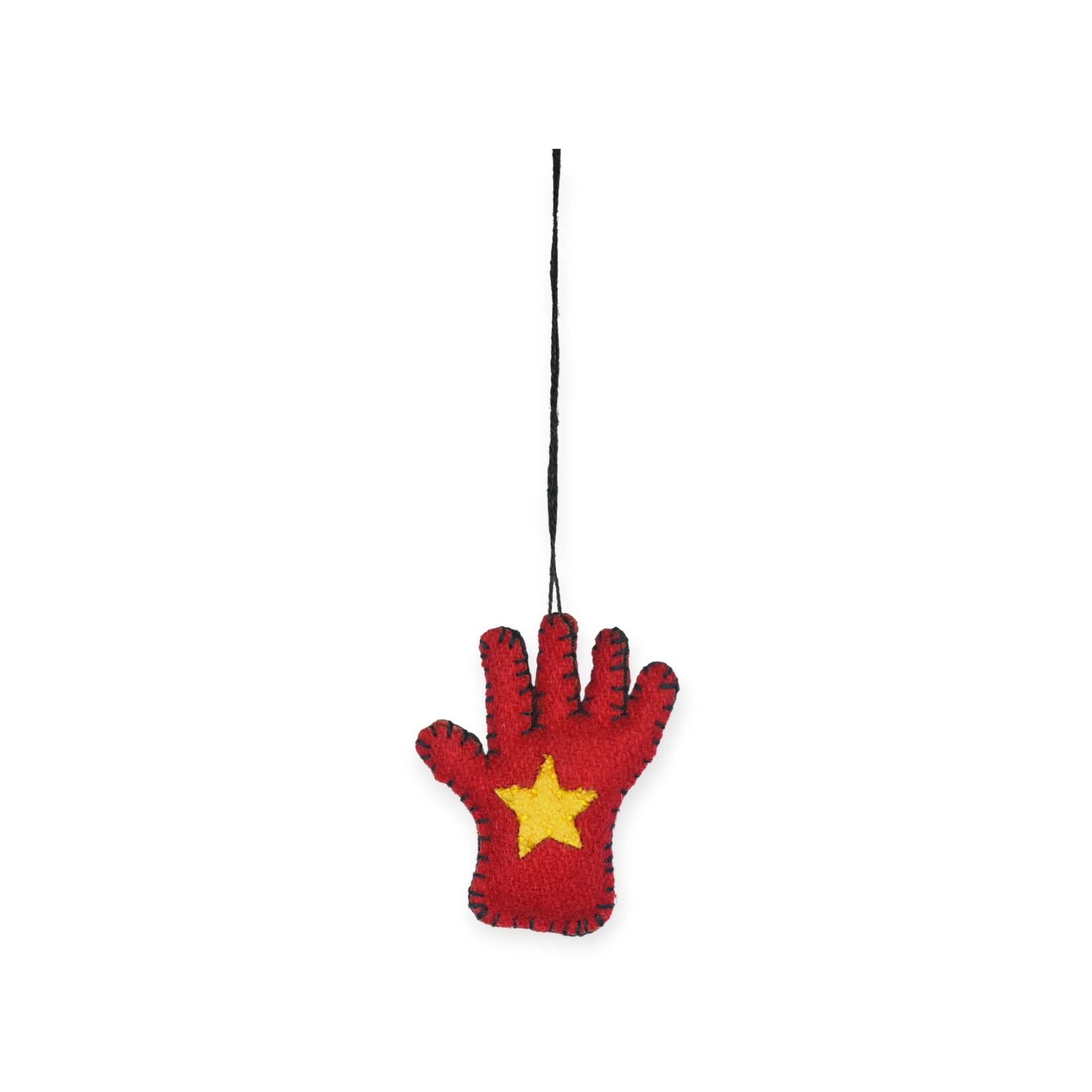 Stitch By Stitch Red Glove Yellow Star Ornament
